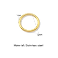Connecteur bague torsadée 10mm en acier inoxydable doré pour création de bijoux - Épaisseur 1mm Diamètre Extérieur 10mm / Or (HP0256G06)