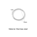 Anneau torsadé en acier inoxydable de 10mm et 1mm d'épaisseur pour la création de bijoux - Épaisseur 1mm Diamètre Extérieur 10mm / Argent (HP0256S06)