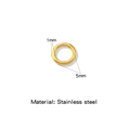 Anneau de jonction torsadé en acier inoxydable doré pour création bijoux 5mm x 1mm - Épaisseur 1mm Diamètre Extérieur 5mm / Or (HP0256G02)