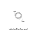 Anneau de jonction torsadé en acier inoxydable argenté de 5mm avec fil de 1mm - Épaisseur 1mm Diamètre Extérieur 5mm / Argent (HP0256S01)