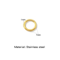Anneau de jonction torsadé doré en acier inox 7mm pour fabrication bijoux DIY - Épaisseur 1mm Diamètre Extérieur 7mm / Or (HP0256G04)