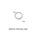 Anneau torsadé en acier inoxydable argenté 7mm diamètre 1mm épaisseur pour bijoux DIY - Épaisseur 1mm Diamètre Extérieur 7mm / Argent (HP0256S04)