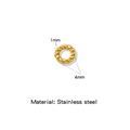 Anneau de jonction torsadé 4mm en acier inoxydable doré pour création de bijoux DIY - Épaisseur 1mm Diamètre Extérieur 4mm / Or (HP0256G09)