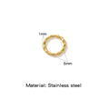 Anneau de jonction torsadé doré en acier inoxydable de 6mm pour bijoux de 1mm - Épaisseur 1mm Diamètre Extérieur 6mm / Or (HP0256G11)