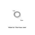 Anneau connecteur torsadé en acier inoxydable pour bijoux, diamètre intérieur 5mm - Épaisseur 1mm Diamètre Extérieur 5mm / Argent (HP0256S10)