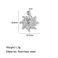 18K gold plated stainless steel sun pendant featuring 18.8mm radial sunburst design - Sun Steel (HP0246G19)