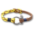 Brown Leather Black Yellow Twill (C04)