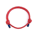 Adjustable red blue white braided 550 paracord nautical anchor bracelet for men and women - Woven Style / China Red