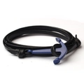 Bracciale multistrato in pelle intrecciata nautica con chiusura ad ancora blu - Nero