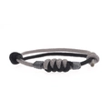 Minimalistische zwart-grijze gevlochten armband met verstelbare koordsluiting - Stijl C Lichtgrijs en Zwart