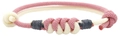 Close-up of pink and cream concentric knot braided bracelet for couples gift - Pink And Beige