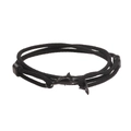 Dettaglio del bracciale in corda nera intrecciata multistrato con gancio a delfino - Cordino Nero Delfino Nero