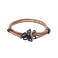 Dettaglio del bracciale in corda intrecciata kaki con fibbia in metallo a forma di polpo - Cordino Cachi Polpo Nero