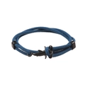 Braccialetto oceanico intrecciato blu navy con chiusura in metallo a forma di squalo martello - Cordino Blu-Verde Squalo Balena Nero