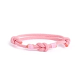 Roze gevlochten armband met concentrische knoop en dubbelstrengs ontwerp voor stellen - Meisjesroze