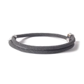 Detail showing high-quality dark grey woven rope texture and silver anchor clasp - Dark Gray