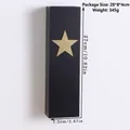 Dettaglio dello scaffale in legno nero con stella e luna e misure 27cm di lunghezza e 7,3cm di larghezza - Motivo a Stella (MS9975)