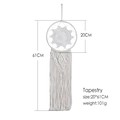 Arazzo acchiappasogni in macramè bohémien fatto a mano con nappe bianche per decorazione - d7619