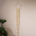 Decorazione da parete bohémien a forma di stella in cotone intrecciato con nappe a spirale - Pentagramma