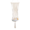 Handwoven macrame cat hammock with heart pattern and fringe for pet resting - Heart Style