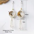 Decorazione da parete boho in macramè fatto a mano con fiori secchi e nappe lunghe - 44cm / Stile Cesto di Fiori (Senza Fiori)
