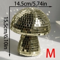 Kreatives Disco Pilz Glas Spiegel Ornament in Gold mittlerer Größe M Abmessungen - Gold Groß (bs1575)