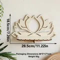 Lotus-Wandregal aus Holz für Kristalle und Öle, Breite 28,5 cm, Höhe 18,5 cm - 28.5*18.5cm / Lotus Hohl Lagerregal (ms8412)