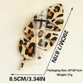 Dettaglio del vaso da parete con stampa leopardata con dimensioni di 20cm di altezza e 8,5cm - Stile Foglia Verticale (ms9821) / 20x8.5cm