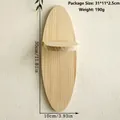 Dettaglio mensola ovale in legno da parete con dimensioni 30cm altezza e 10cm larghezza - Stile Ovale Singolo (ms9997)