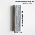 Tabella taglie dettagliata del vaso da parete in legno vintage alto 26,8 cm e largo 7,5 cm - Grigio