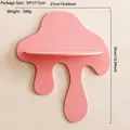 Detaillierte Größenangaben für das rosa tropfenförmige Kristallregal zur Wanddekoration - Rosa (ms11523)