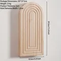 Placa de pared de madera natural con vetas y ranuras talladas, altura de 29,5 cm - MS11578 (Sin Rama) / 29.5*13.5cm