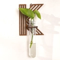 Letter K shaped wooden wall hanging planter for hydroponic plants home decor - Letter K Style (ms8508)