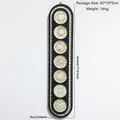Bohemian black wooden wall hanging with seven laser engraved chakra symbols on circles - Chakra Symbols Decorative Style (ms11653)