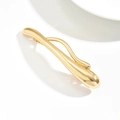 Elegante fermaglio per capelli in lega dorata con design ondulato minimalista per donna - Stile Onda Fluida-Oro (Oro#1)