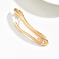 Fermaglio per capelli minimalista in lega dorata lucida per acconciature eleganti - Stile Arco Semplice-Oro (Oro#2)