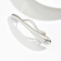 Fermaglio per capelli minimalista in metallo liquido con finitura argento e design fluido - Stile Arco Semplice-Argento (Argento#2)