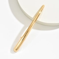 Pinza para el pelo minimalista de metal dorado con diseño largo y aerodinámico - Dorado