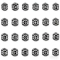 24-delige Noorse runenkralen set antiek zilver voor baardvlechten en DIY-sieraden maken - Noorse Runen Set (24-delig) / Antiek Zilver