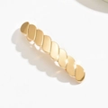 Grande molletta per capelli in lega dorata con design minimalista in metallo intrecciato - Motivo a torsione / Intrecciato Oro