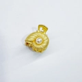 Elegante pinza per capelli a conchiglia dorata con spirale e accento di perla - Stile Chiocciola Perla (B3329)