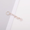 Anneau de cheveux avec pendentif en pierre de cristal rose naturel pour accessoires dreadlocks - Rose