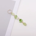 Pendentif anneau doré avec pierres naturelles vertes pour coiffure tresses dreadlocks - Vert Herbe
