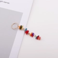 Accessoires cheveux bohèmes avec pendentifs en pierre naturelle et anneaux dorés - Coloré