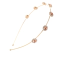 Serre-tête tournesol doré exquis avec cristaux de zircon et accents floraux élégants - Tournesol Champagne KC Doré (C8119)
