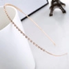 Cerchietto in metallo oro rosa con strass scintillanti dal design sottile e minimal - Oro Rosa (C9416)