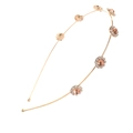 Elegant rose gold sunflower headband with champagne crystals and tiny white diamonds - Champagne Sun Flower KC Gold (C8119)