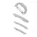 Set di quattro fermagli per capelli argentati con strass scintillanti in varie larghezze - Set Gioielli d'Argento