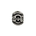 Retro zilveren rune kraal voor dreadlocks en baard met vintage gevlochten patroon - Keltische Knoop Stijl (Antiek Zilver #3) / Antiek Zilver
