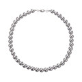 Elegant silver-gray pearl necklace with metallic clasp on white background for women - 6mm Width Beads / Gray Artificial Pearl Necklace